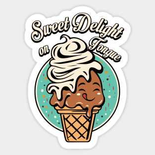 Sweet Delight on Tongue Sticker